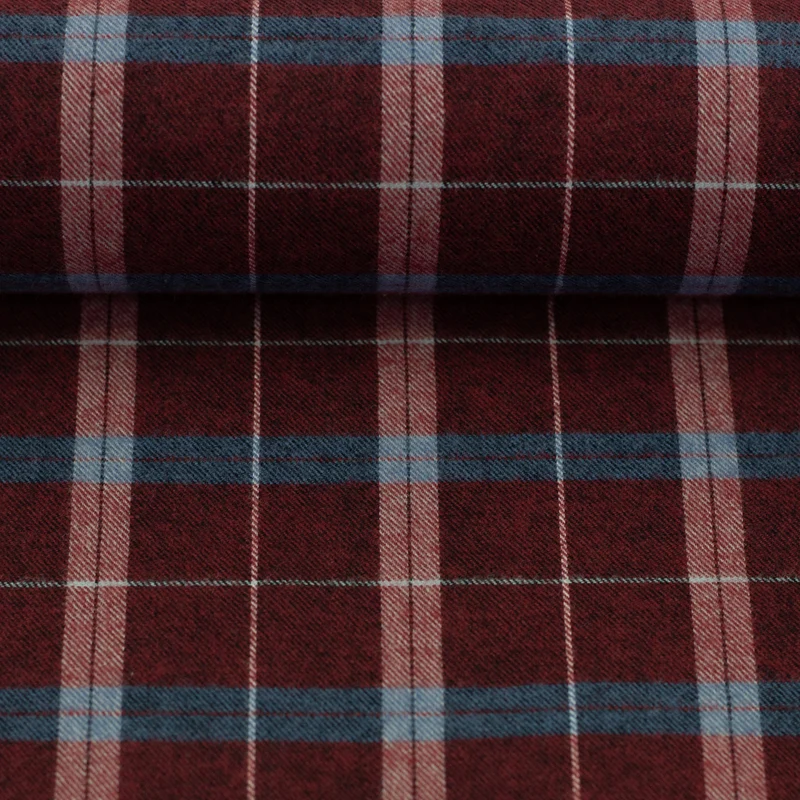 Baumwollflanell Maverick - 339 burgundy
