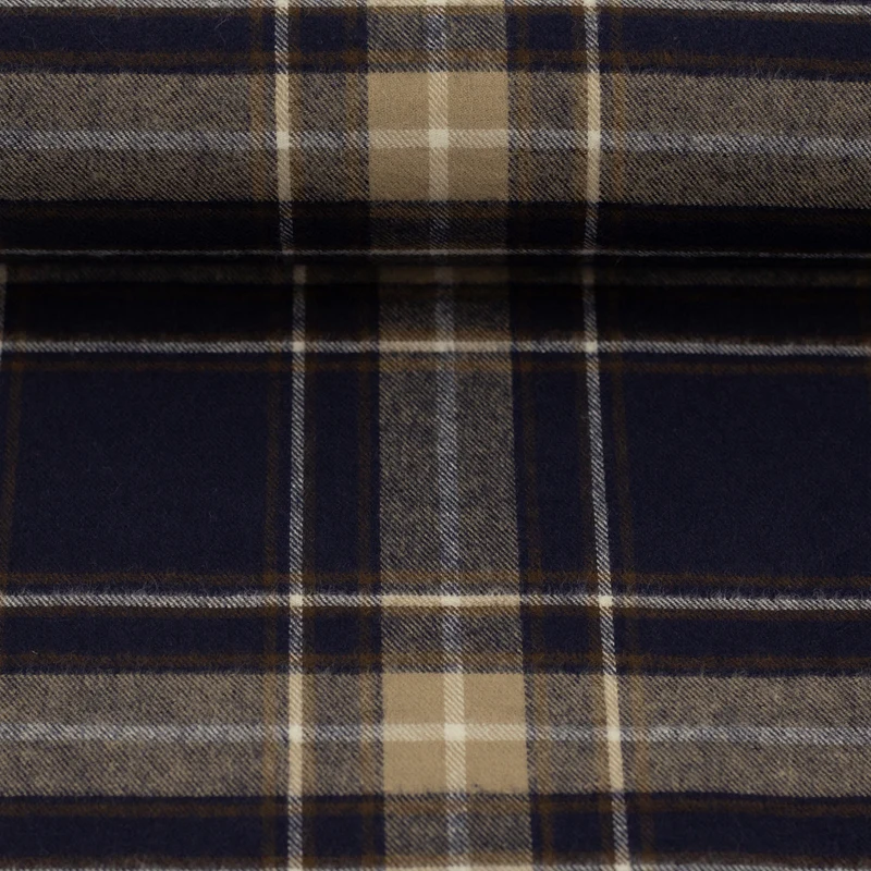 Baumwollflanell Maverick - 597 dunkelblau
