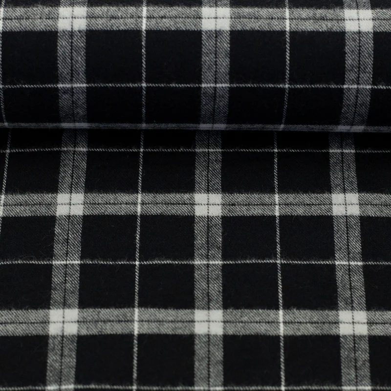 Baumwollflanell Maverick - 299 schwarz