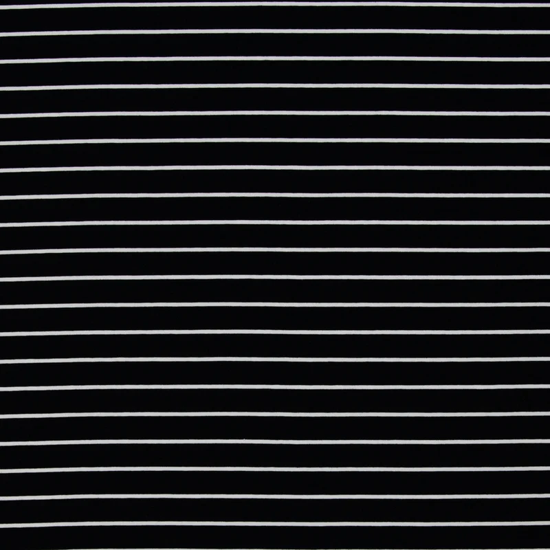 Baumwolljersey Isa Streifen - 299 schwarz