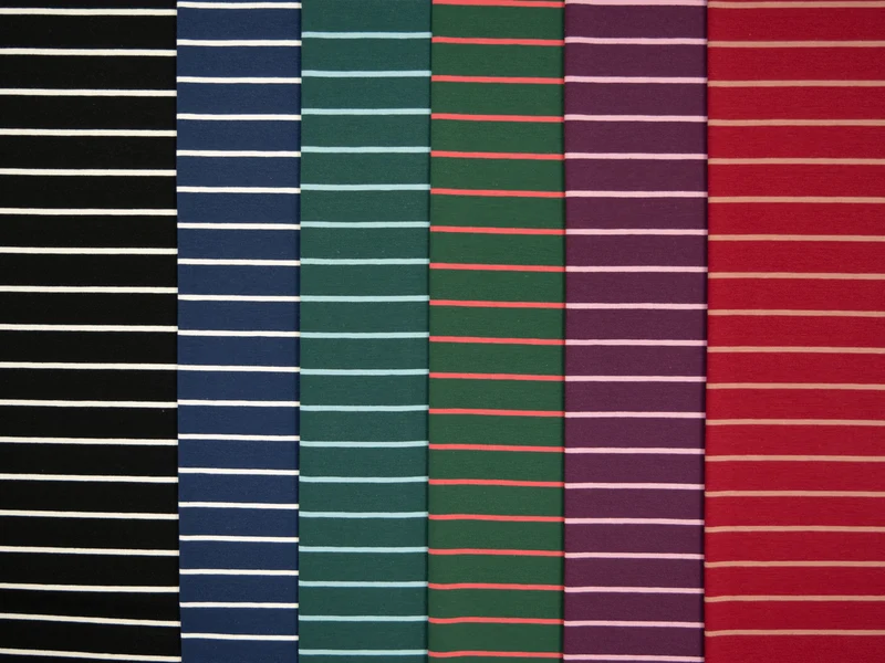 Baumwolljersey Isa Streifen - 937 bordeaux