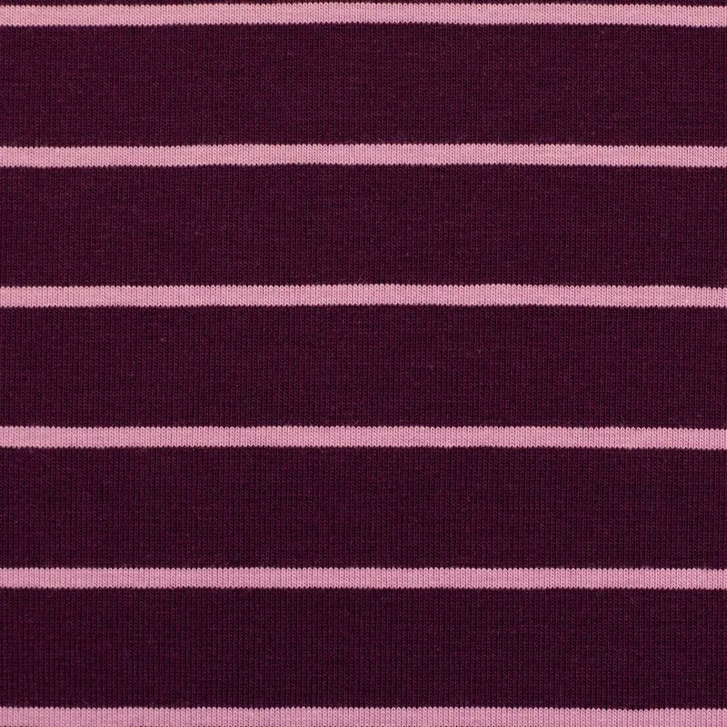 Baumwolljersey Isa Streifen - 937 bordeaux