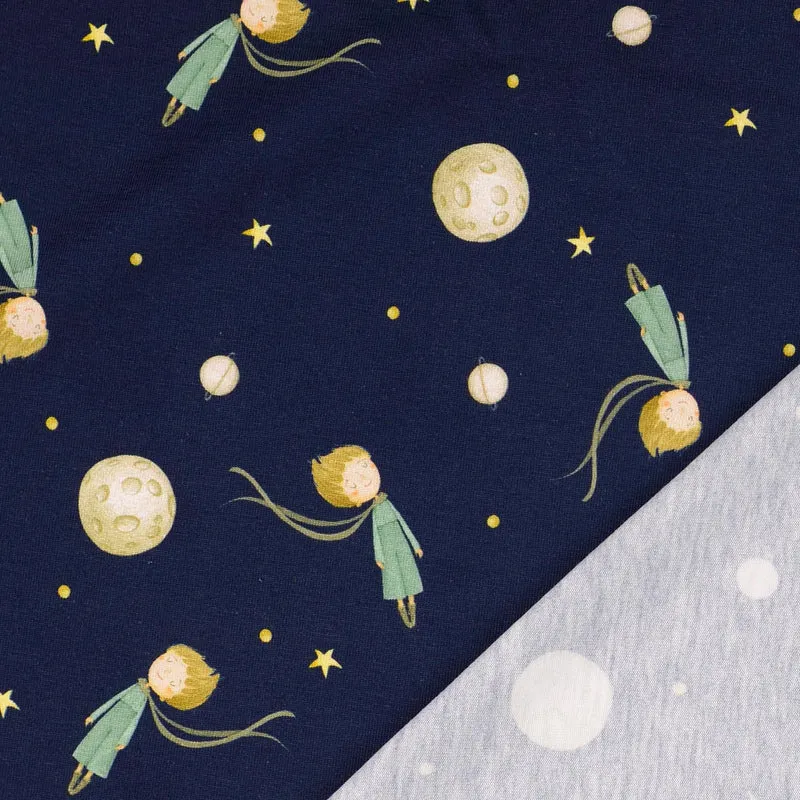 Baumwolljersey Digital Nachthimmel by Little Darling