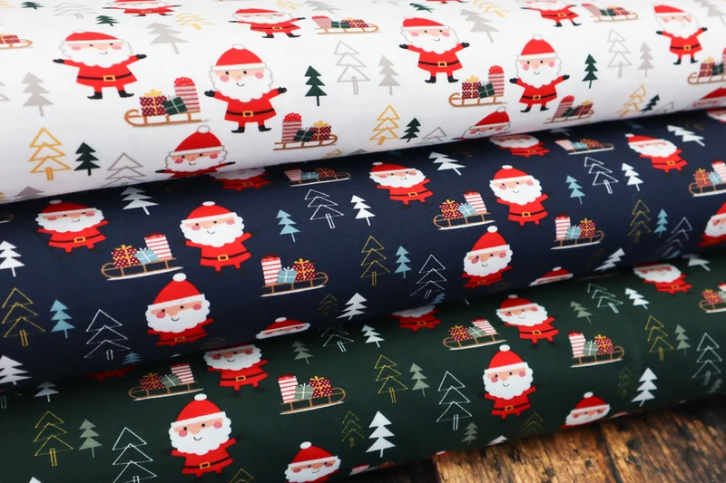 Baumwolljersey Santa Forest