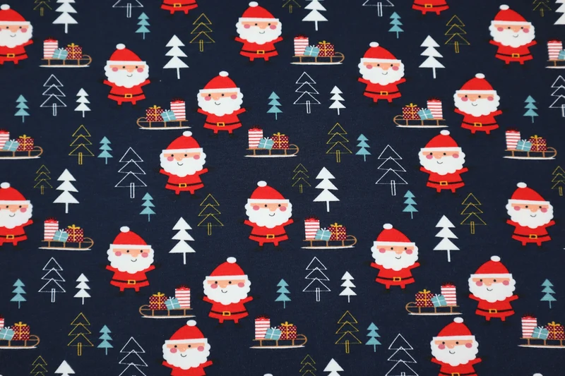 Baumwolljersey Santa Forest