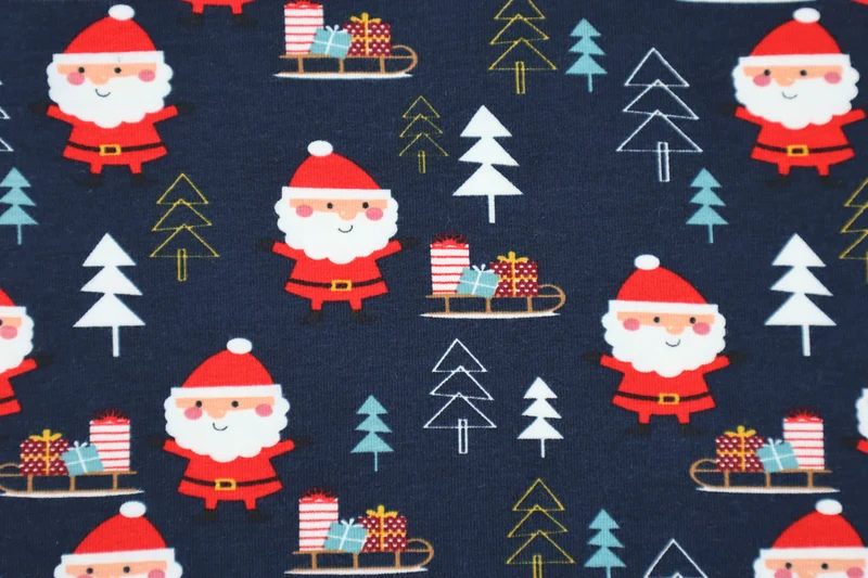 Baumwolljersey Santa Forest