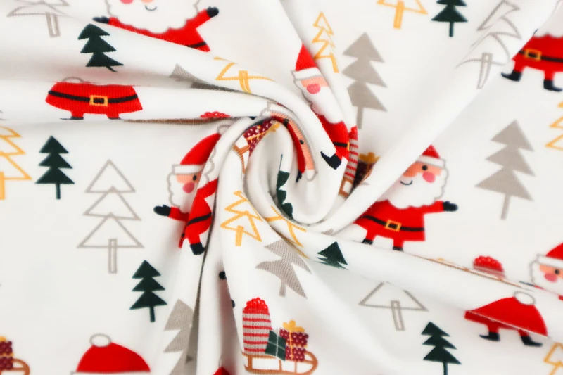 Baumwolljersey Santa Forest