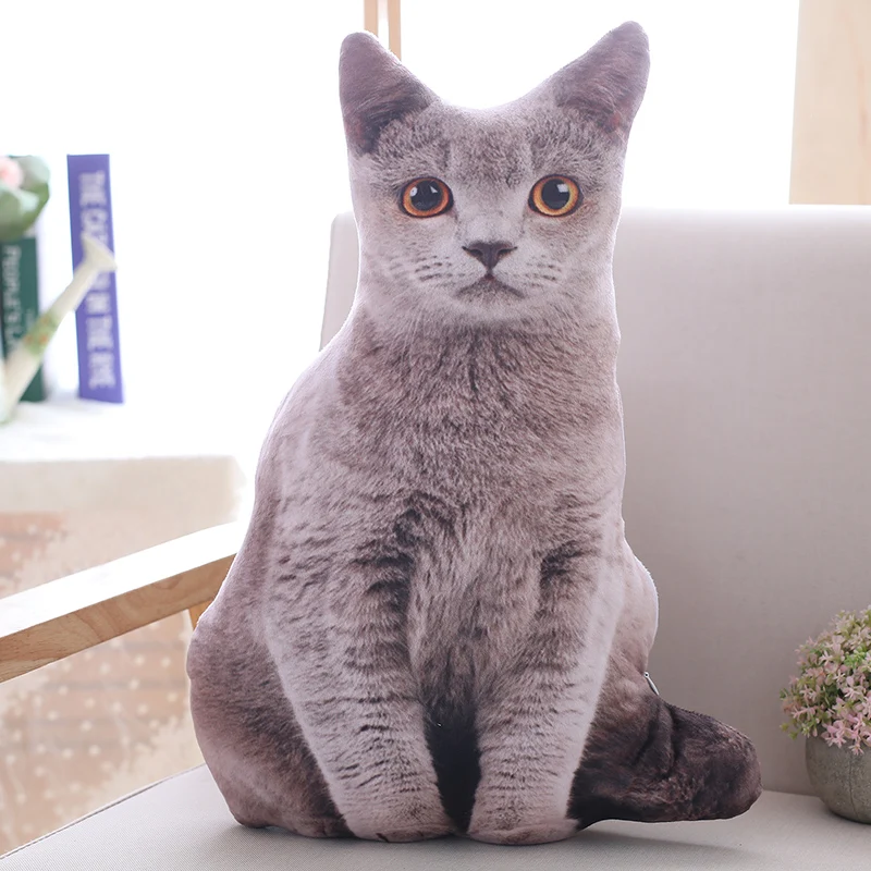 Katzen Kissen Plüschtiere - 3 Motive