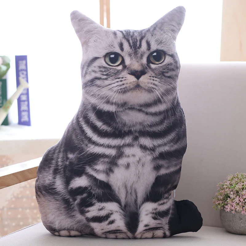 Katzen Kissen Plüschtiere - 3 Motive