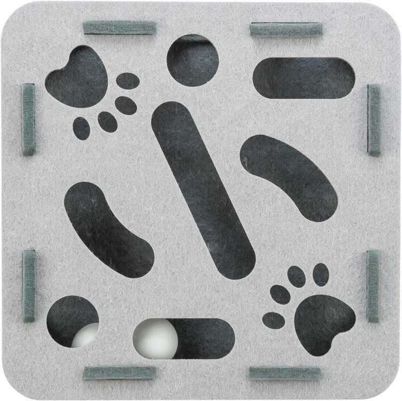 Katzenspielzeug Hole'n'Roll Box aus Filz mit Spielbällen