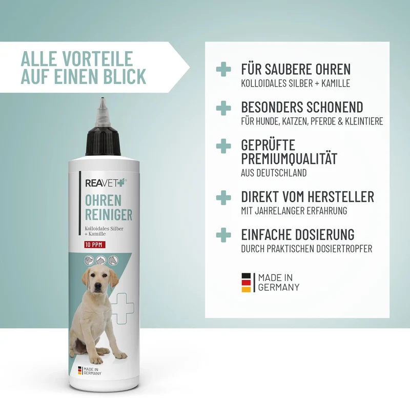 Ohrenreiniger mit kolloidalem Silber und Kamille