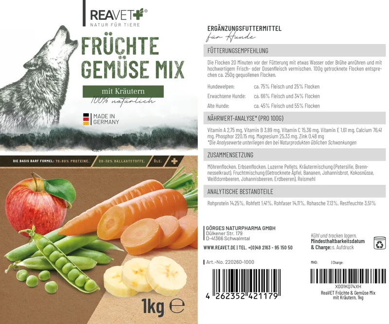 Früchte & Gemüse Mix mit Kräutern
