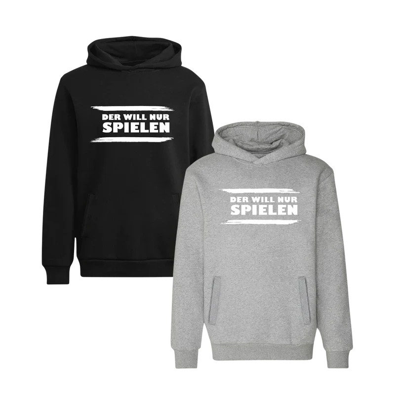 Hoodie Unisex "DER WILL NUR SPIELEN"