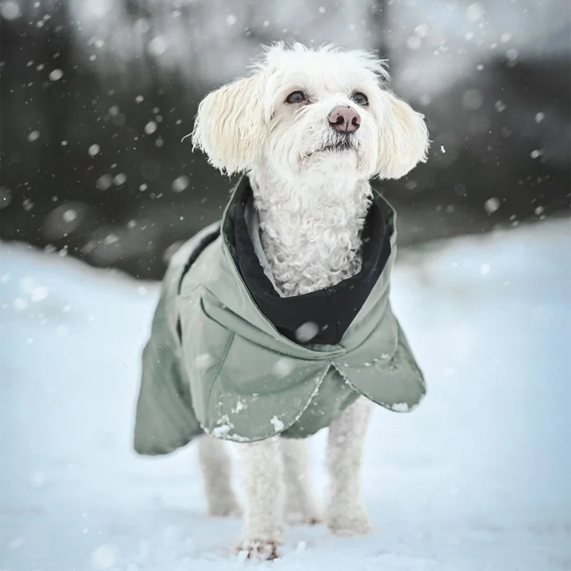 Wintermantel vollreflektierend Khaki