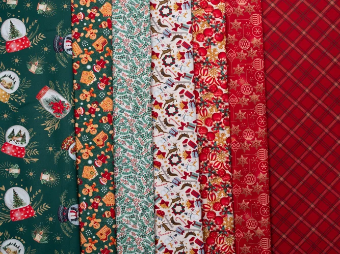 Baumwoll Webware Holly Jolly