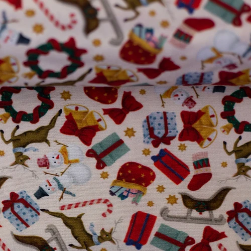 Baumwoll Webware Holly Jolly
