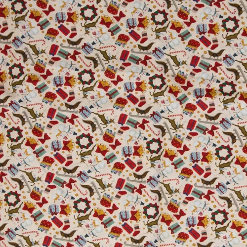Baumwoll Webware Holly Jolly