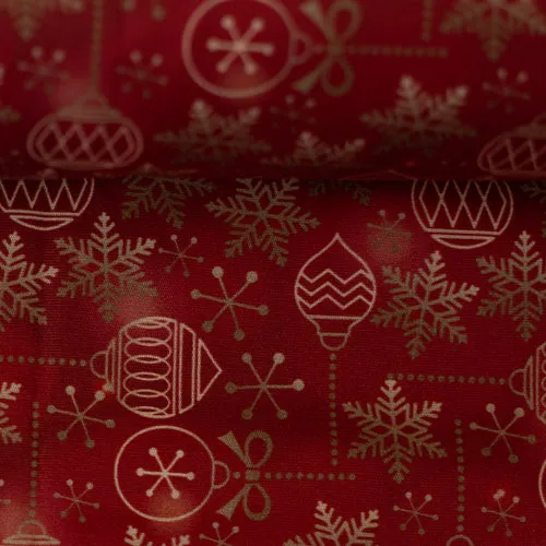 Baumwoll Webware Holly Jolly