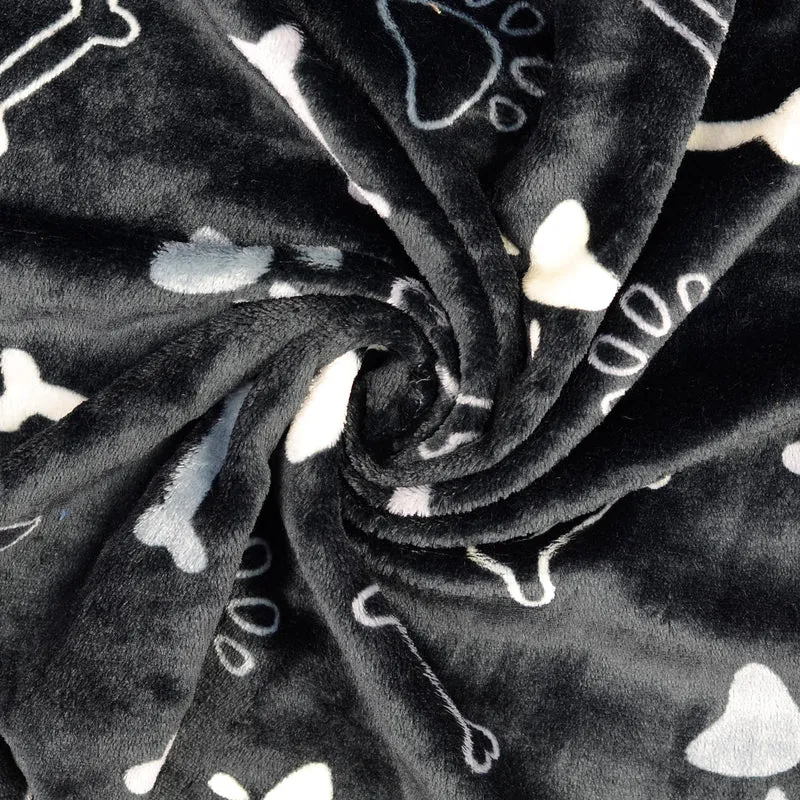 Flanellfleece Knochen und Pfoten