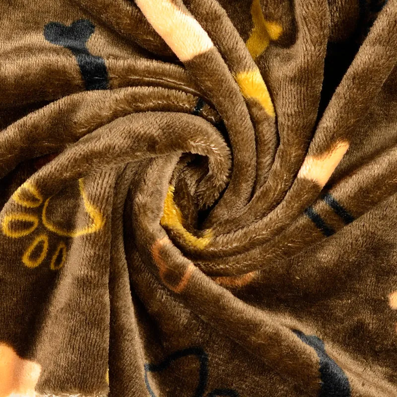 Flanellfleece Knochen und Pfoten