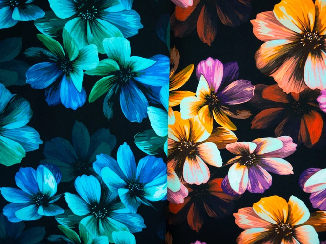 French Terry Volzel Blumen