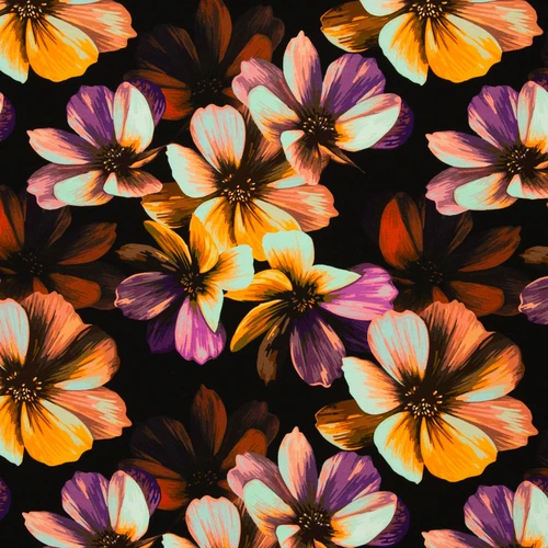 French Terry Volzel Blumen