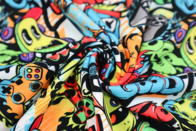 Baumwolljersey Digital Graffiti