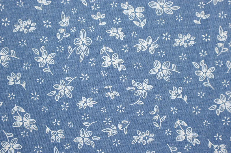 Baumwollstoff Jeansoptik Bluna Flower