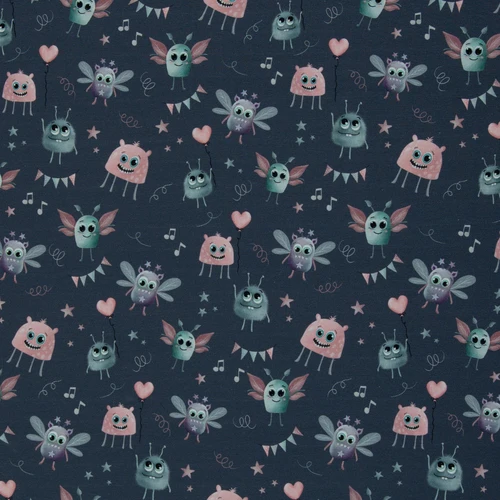 Baumwolljersey Monsta by mrs. Mint Design