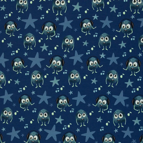 Baumwolljersey Monsta by mrs. Mint Design