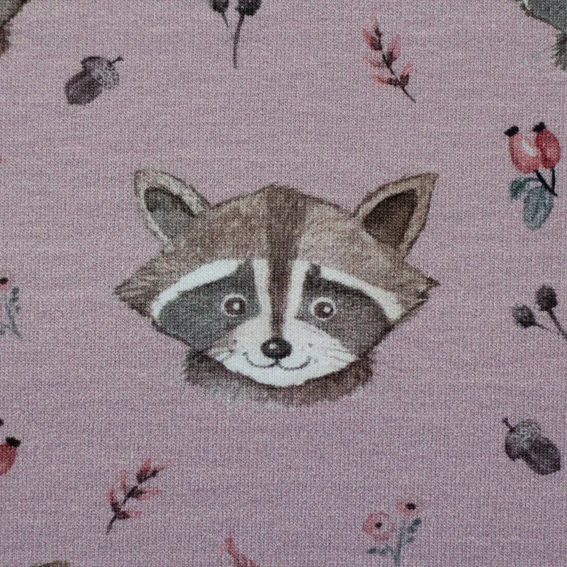French Terry Forest Friends by Christiane Zielinski - Waschbär