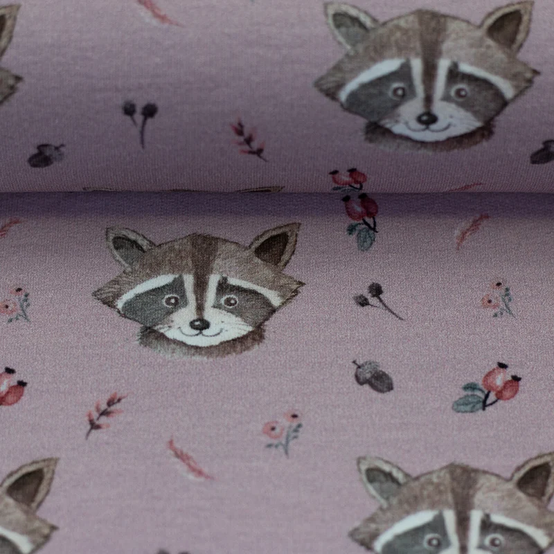 French Terry Forest Friends by Christiane Zielinski - Waschbär