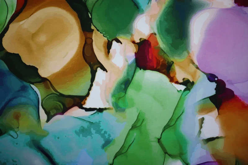French Terry Digital Water Colour