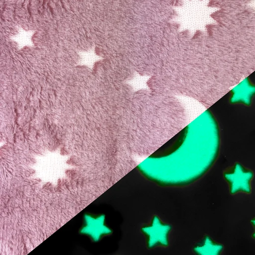 Wellnessfleece Glow in the Dark Sonne, Mond + Sterne
