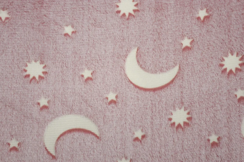 Wellnessfleece Glow in the Dark Sonne, Mond + Sterne