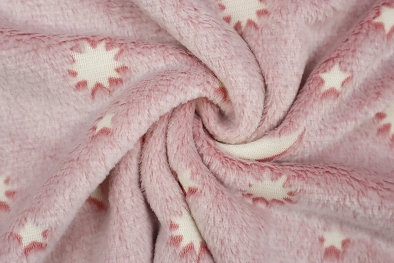 Wellnessfleece Glow in the Dark Sonne, Mond + Sterne