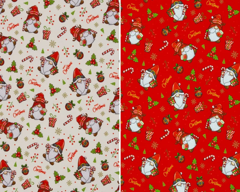 Sweatshirtstoff Holly Weihnachtswichtel