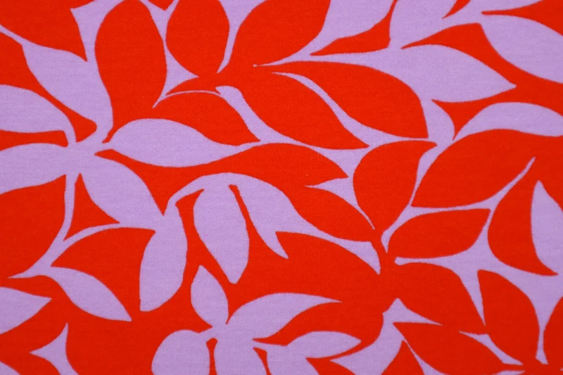 French Terry angeraut Leaves by Poppy