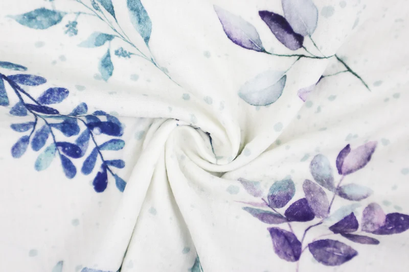 Double Gauze Musselin Eukalyptus Aquarell