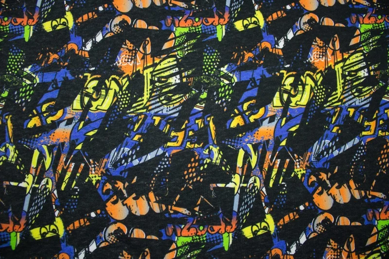 Sweatshirt Stoff Gabrio Graffiti