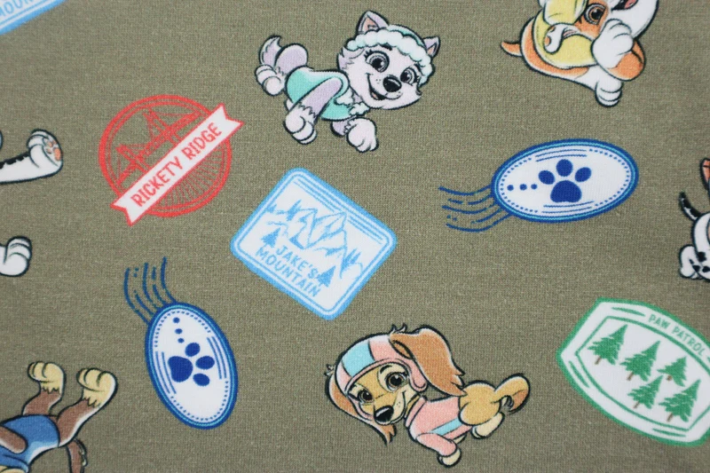 Lizenz Baumwolljersey Paw Patrol - Sticker Print