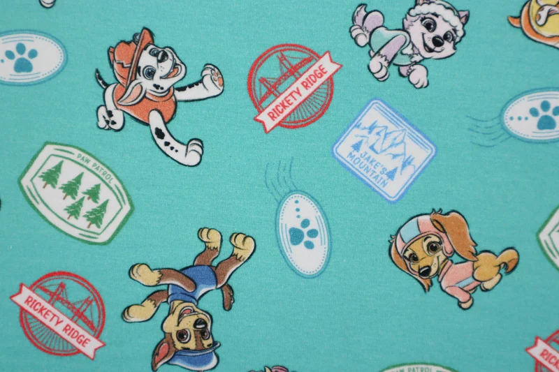 Lizenz Baumwolljersey Paw Patrol - Sticker Print