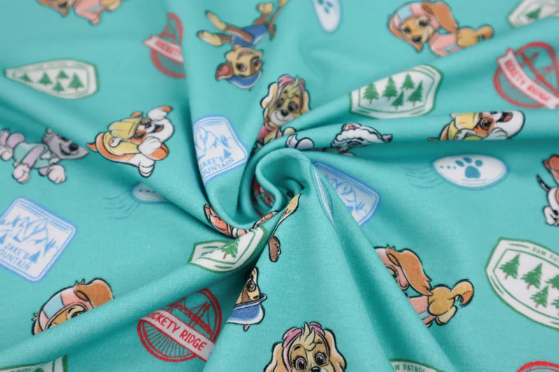 Lizenz Baumwolljersey Paw Patrol - Sticker Print