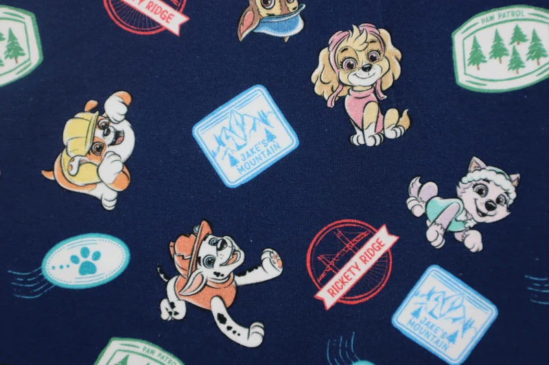 Lizenz Baumwolljersey Paw Patrol - Sticker Print