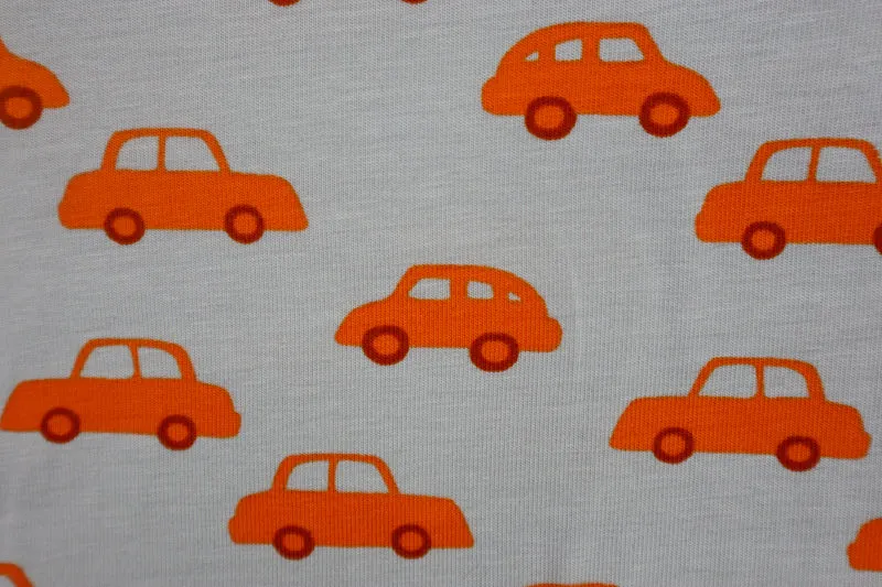 Baumwolljersey Orange Cars