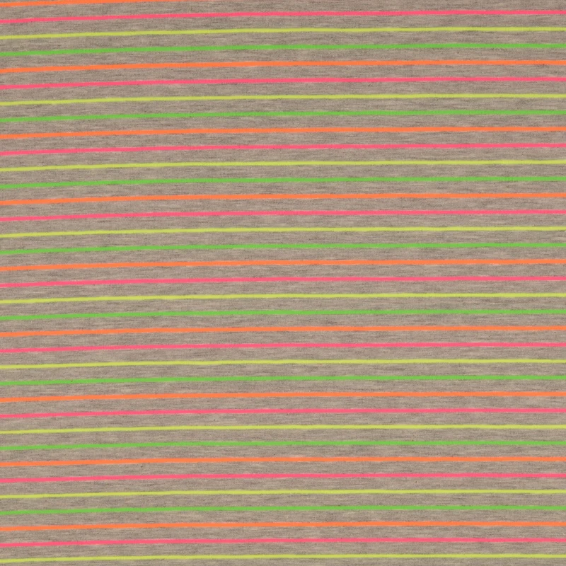 Baumwolljersey Neon Stripes