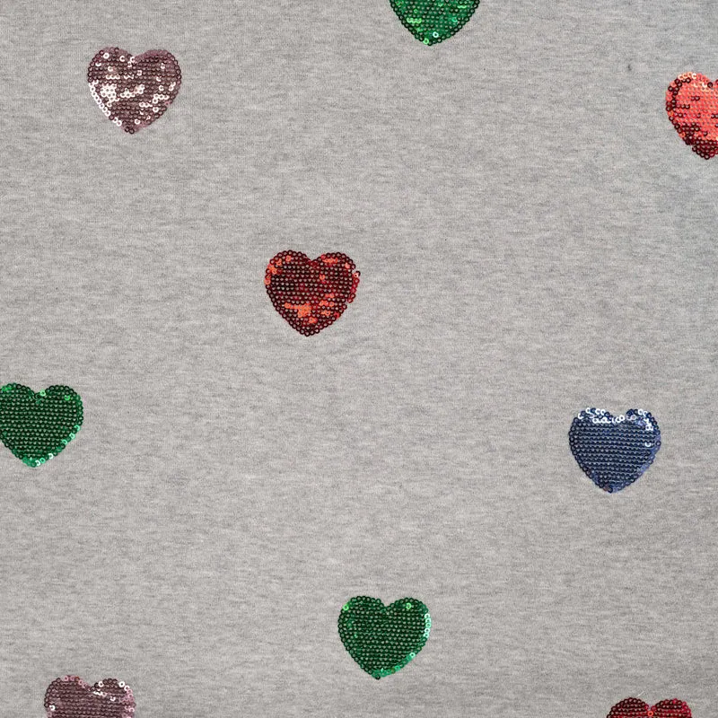 French Terry Glitter Hearts by Qjutie