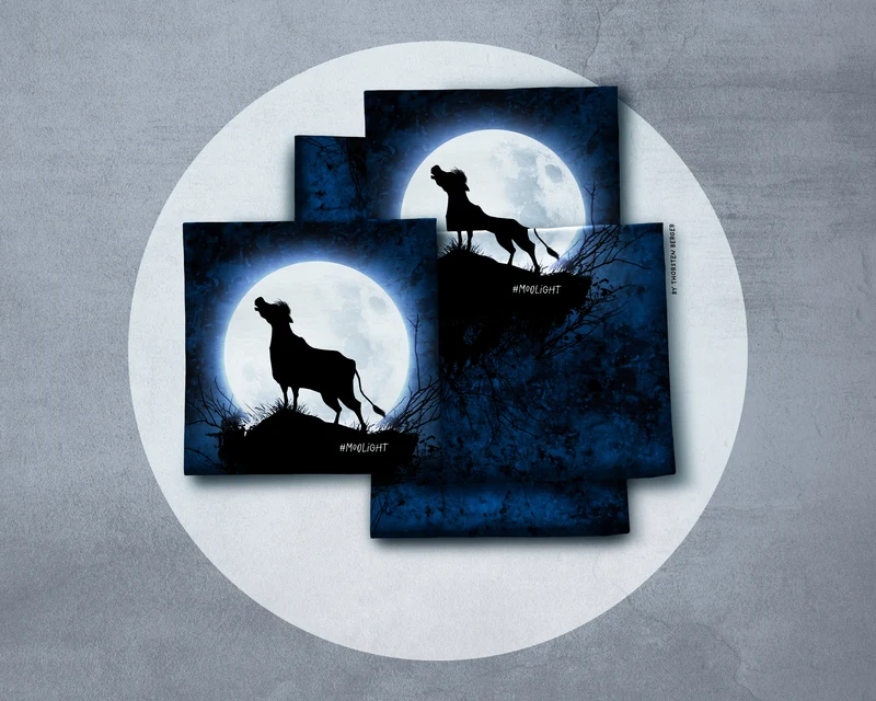 French Terry Kombistoff Cheeky Animals 2.0 #Moolight by Thorsten Berger