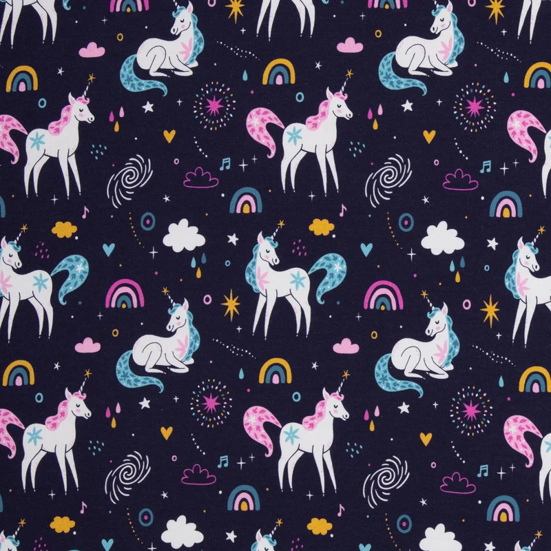 Sweatshirtstoff Gini Unicorn