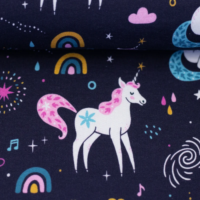 Sweatshirtstoff Gini Unicorn